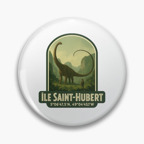 Item preview, Ile Saint-Hubert - Titanosaurus Encounter Badge designed and sold by CorgieCreative.