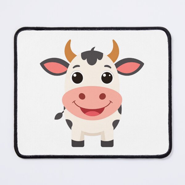 Item preview, Smiling Cartoon Cow with Big Eyes – Cute Farm Animal Illustration designed and sold by PrintCreations9.