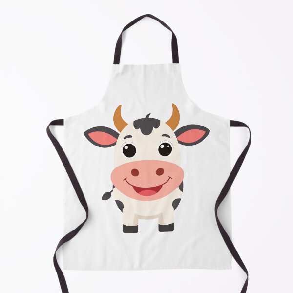 Item preview, Smiling Cartoon Cow with Big Eyes – Cute Farm Animal Illustration designed and sold by PrintCreations9.