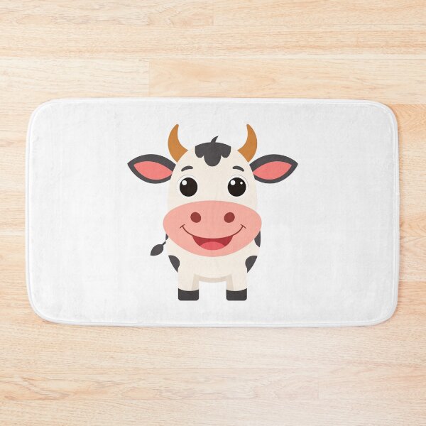 Item preview, Smiling Cartoon Cow with Big Eyes – Cute Farm Animal Illustration designed and sold by PrintCreations9.