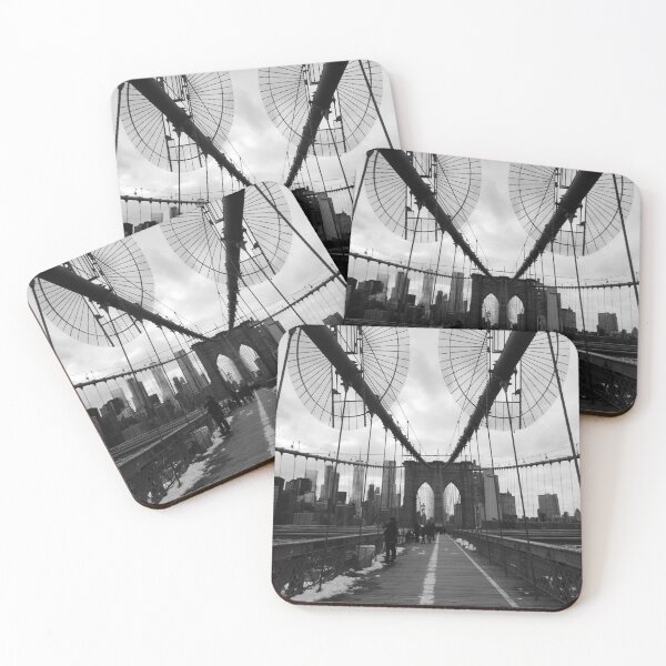 Item preview, Brooklyn Bridge – Urban perspective in black and white designed and sold by Lolilas.