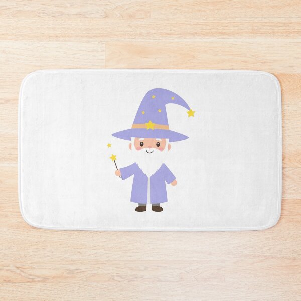 Item preview, Cute Wizard with Starry Hat and Friendly Smile Illustration designed and sold by PrintCreations9.