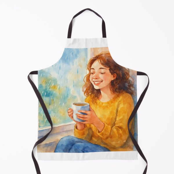 Item preview, Joie Pluvieuse : Café et SourireRainy Day Joy: Coffee and Smile designed and sold by Drawingshirts.
