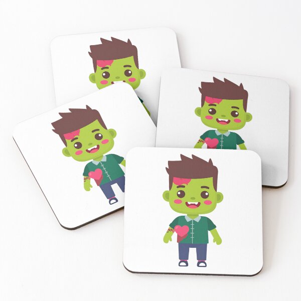 Item preview, Cute Zombie with Stitched Clothes and Heart-Shaped Blush designed and sold by PrintCreations9.