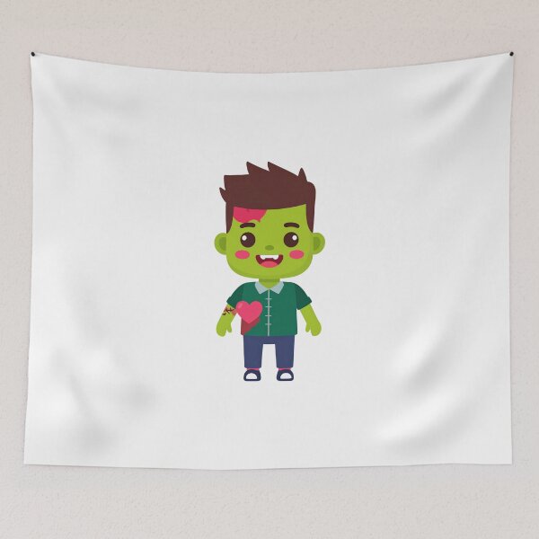 Item preview, Cute Zombie with Stitched Clothes and Heart-Shaped Blush designed and sold by PrintCreations9.