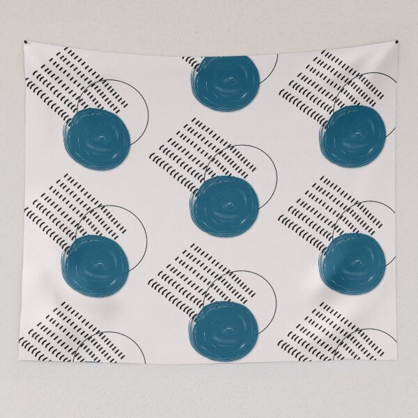 Item preview, Blue Color Swatch, Circle and Dashes designed and sold by strokes and splashes.