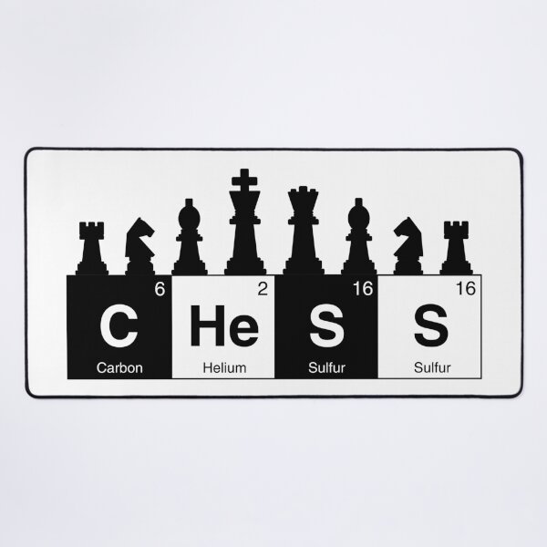 Item preview, Periodic Table of Elements Text With Chess Pieces designed and sold by humnoo.