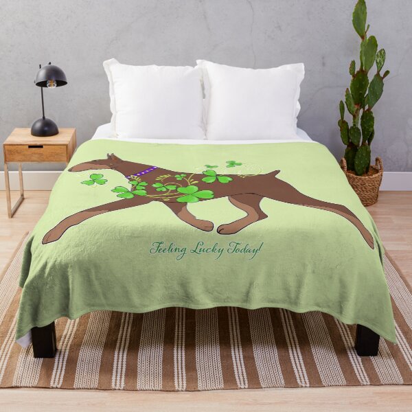 Item preview, Red Doberman Feeling Lucky Today designed and sold by Atelier Cupcake.
