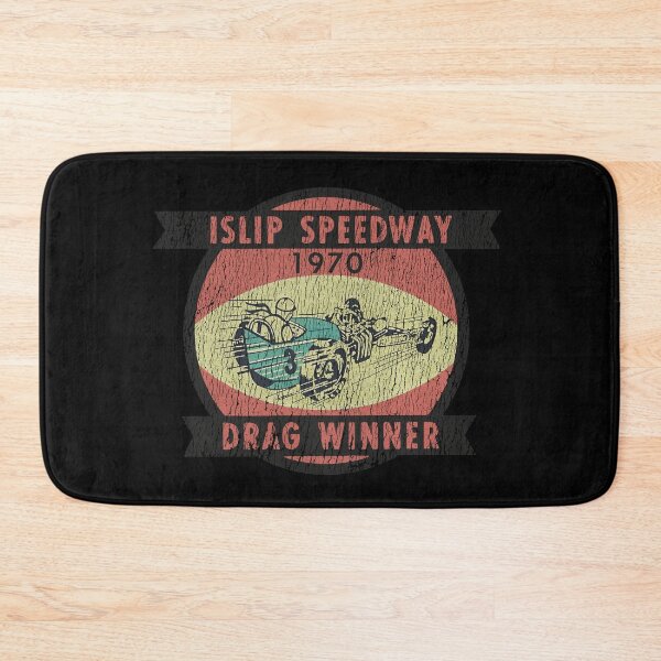 Item preview, Vintage Islip Speedway 1970 Drag Winner - aged, worn, burnout print designed and sold by retropetrol.
