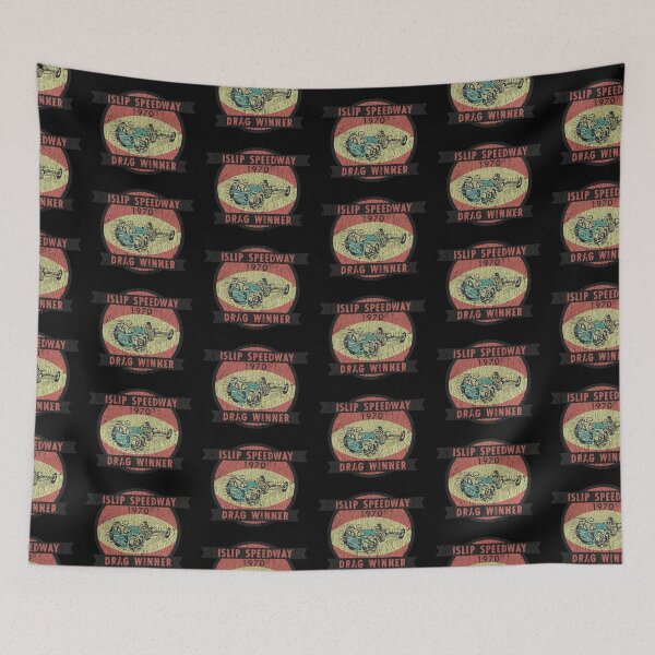 Item preview, Vintage Islip Speedway 1970 Drag Winner - aged, worn, burnout print designed and sold by retropetrol.