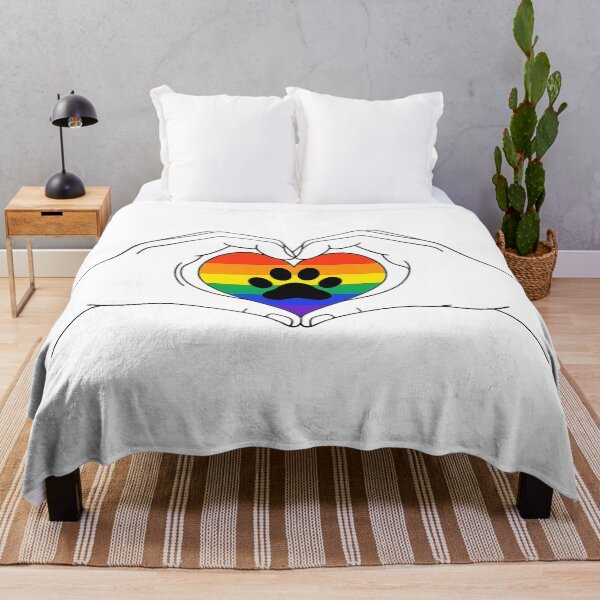Item preview, LGBT Ally Cat Dog Paw Be Kind Gay Rainbow designed and sold by Uglyandcute.