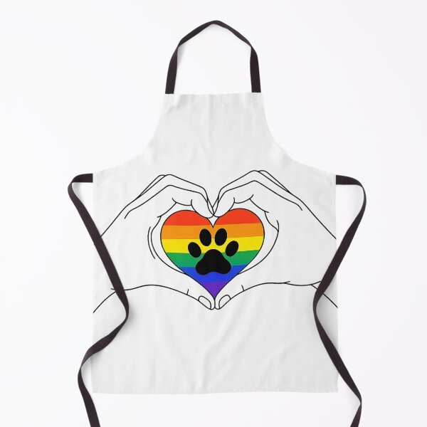 Item preview, LGBT Ally Cat Dog Paw Be Kind Gay Rainbow designed and sold by Uglyandcute.