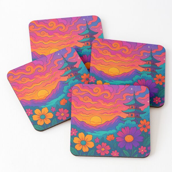 Item preview, Pagoda Dreams in a Psychedelic Sky designed and sold by QuantumKey.