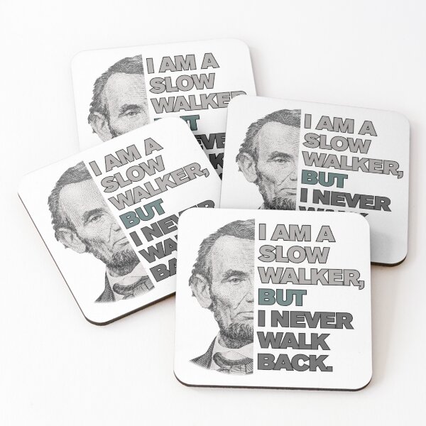 Item preview, Motivational Quote | Slow Walker Never Walks Back | Inspirational Poster or T-Shirt Design designed and sold by TeeTantra.