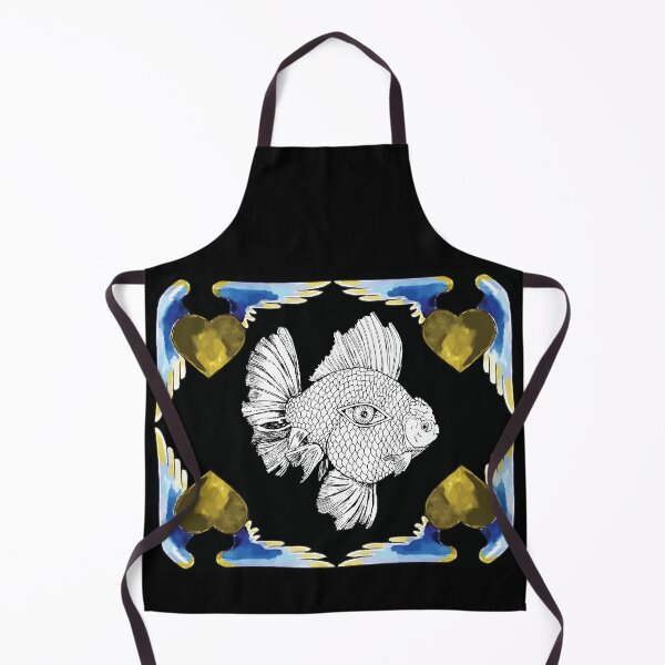 Item preview, Drawing Gold fisch-Black pattern designed and sold by StudioViArt.