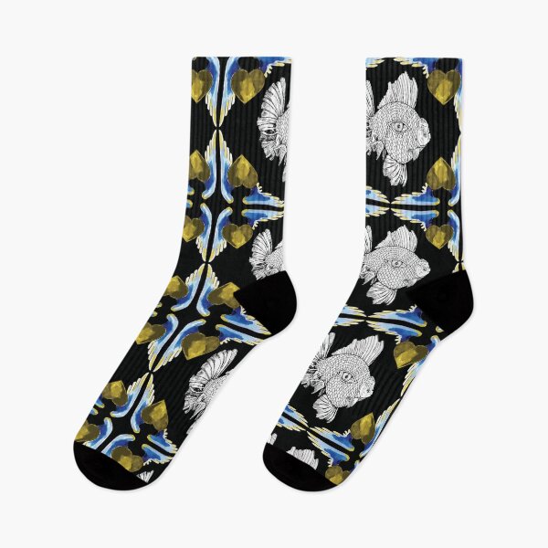 Item preview,  Drawing Gold fisch-Black pattern designed and sold by StudioViArt.