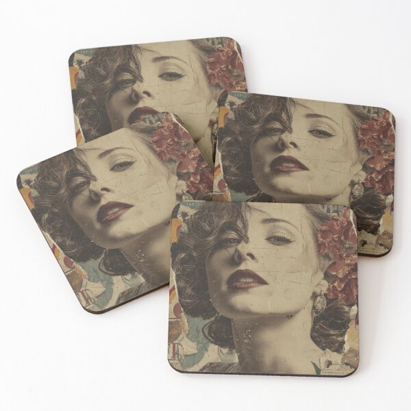 Item preview, Vintage Collage Portrait – Retro Glamour Woman with Artistic Texture designed and sold by Inkora-Art.