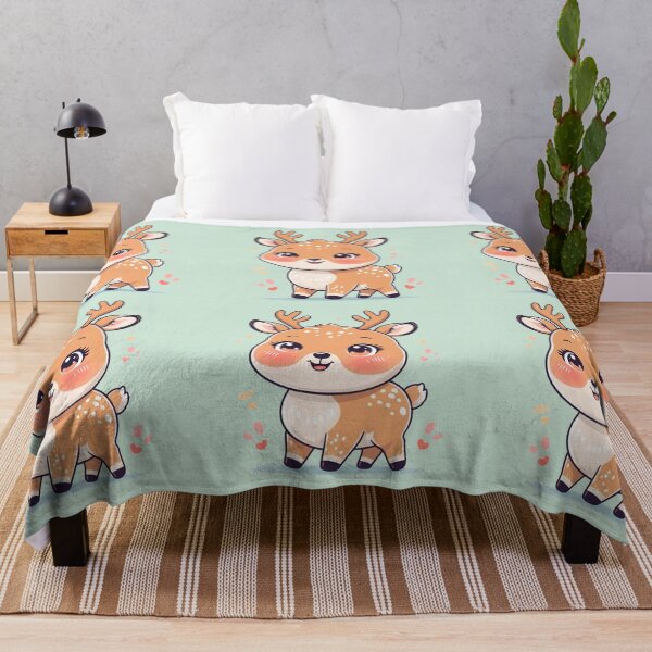 Item preview, Cute Baby Deer Cartoon – Kawaii Woodland Animal Illustration designed and sold by Tidarat-27.