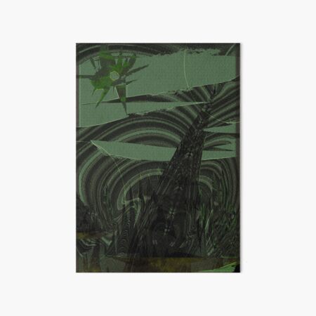 Vista previa del artículo con la obra «Bosque abstracto oscuro – Energía natural digital en verde y negro», diseñado y vendido por PrometeoLight.