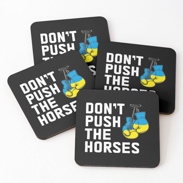 Item preview, Don't Push The Horses Ukrainian Flag Boxing Gloves designed and sold by alenaz.