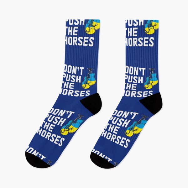 Item preview, Don't Push The Horses Ukrainian Flag Boxing Gloves designed and sold by alenaz.