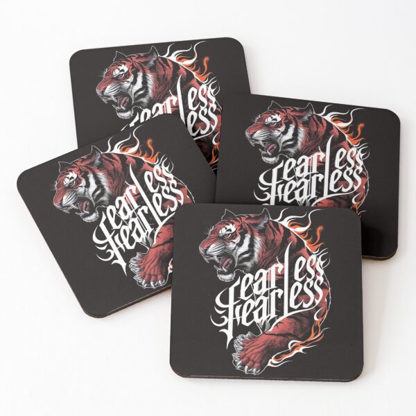 Item preview, Fearless Tiger – Fiery Typography & Wild Power Illustration designed and sold by dortmond.