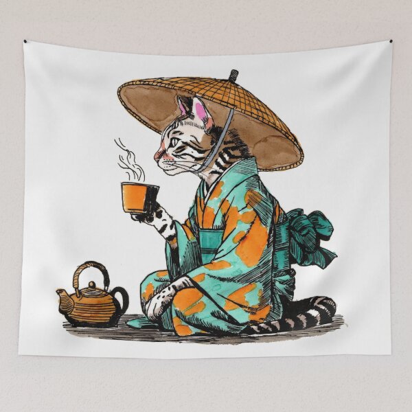 Item preview, Bengal in Kimono designed and sold by Scribbles & Doodles by Jinx.