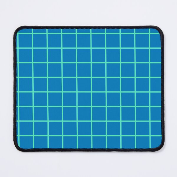 Item preview, Grid Pattern in Blue and Neon Mint Green designed and sold by tonymagnerart.