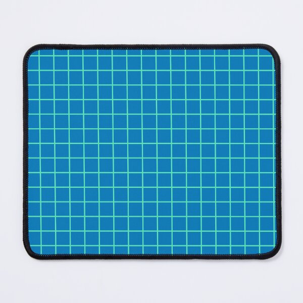 Item preview, Grid Pattern in Blue and Neon Mint Green designed and sold by tonymagnerart.