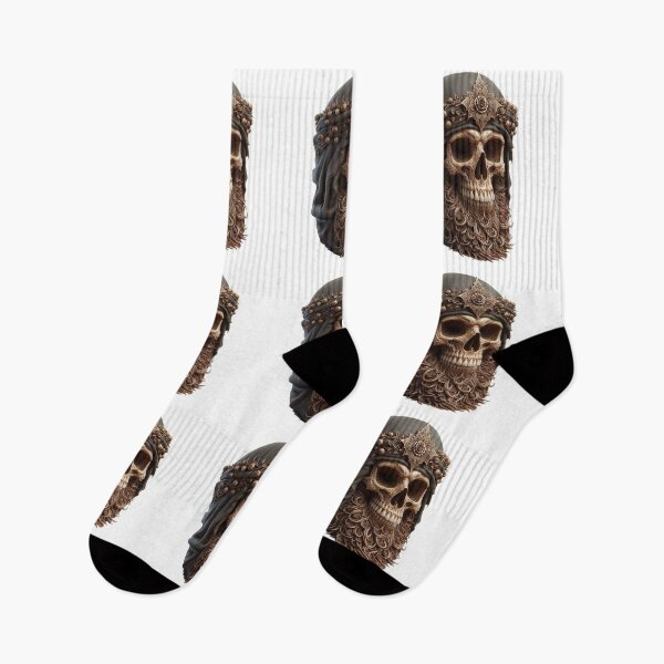 Item preview, Bearded traveler skull with material and decorated on the head designed and sold by MadinaFatt.