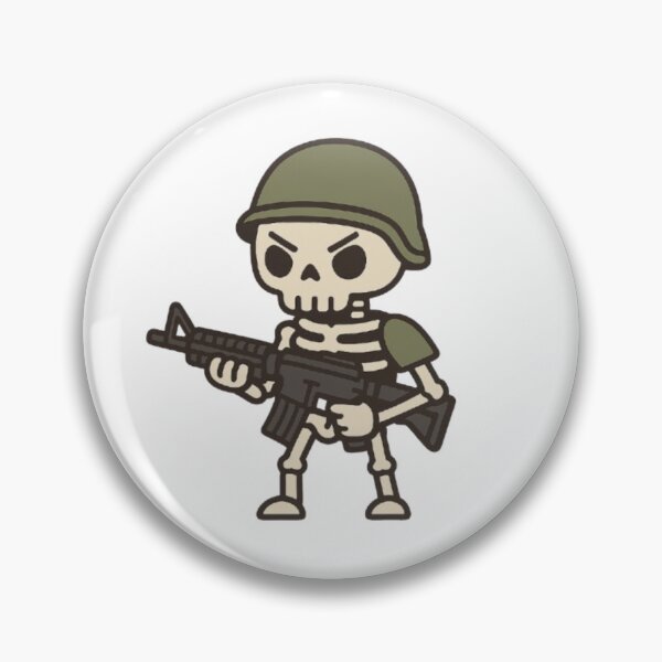Item preview, Cute angry skeleton soldier holding M4A1 designed and sold by FreeStyled.
