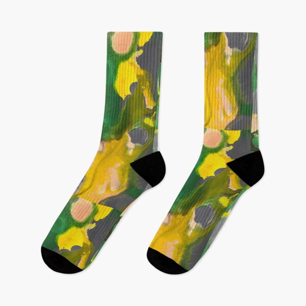 Item preview, Verdant Whimsy - Abstract in Green, Yellow & Purple v4 designed and sold by Adriana Lopes.