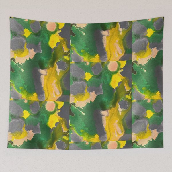 Item preview, Verdant Whimsy - Abstract in Green, Yellow & Purple v4 designed and sold by Adriana Lopes.