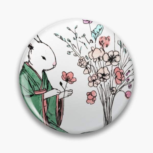Item preview, Bunny in Green Kimono designed and sold by Scribbles & Doodles by Jinx.