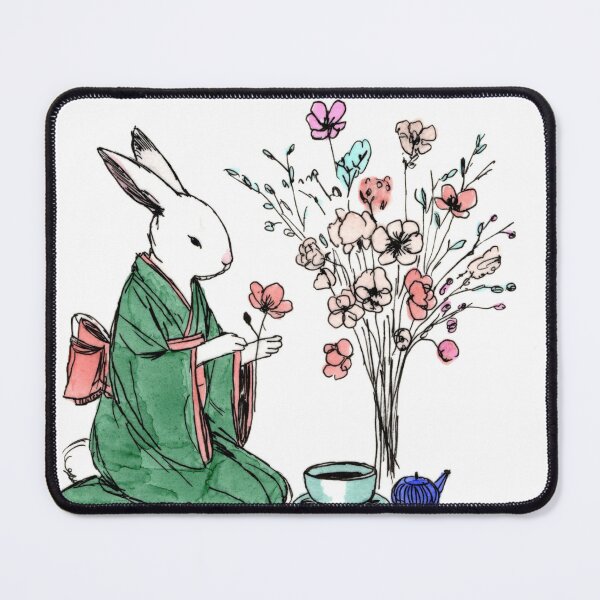 Item preview, Bunny in Green Kimono designed and sold by Scribbles & Doodles by Jinx.