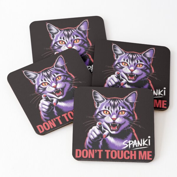 Item preview, Spanki the Attitude Cat – “Don’t Touch Me” Retro Pop Art Design designed and sold by dortmond.