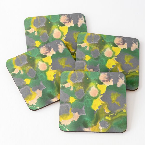 Item preview, Verdant Whimsy - Abstract in Green, Yellow & Purple v6 designed and sold by Adriana Lopes.