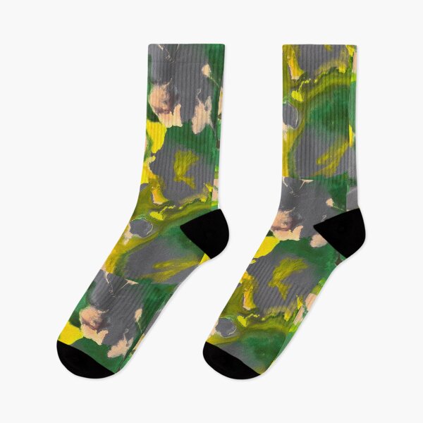 Item preview, Verdant Whimsy - Abstract in Green, Yellow & Purple v6 designed and sold by Adriana Lopes.