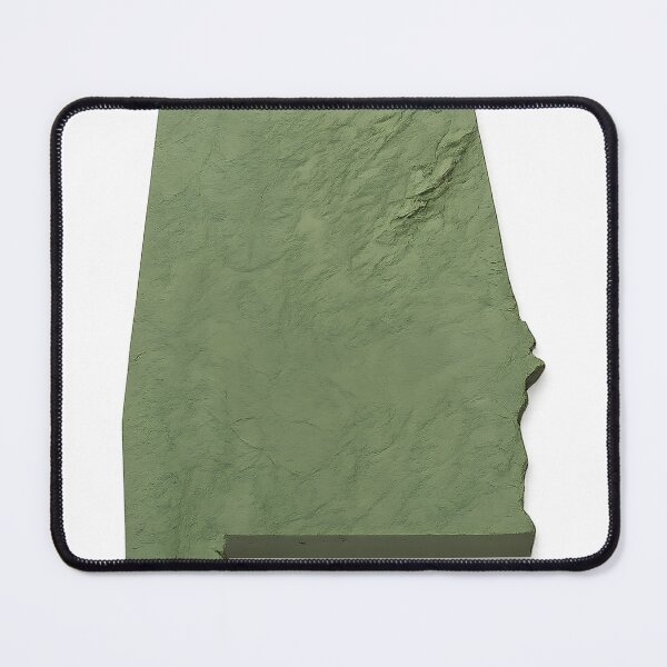 Item preview, 3D Colorful Topographic Map of Alabama (Transparent Background) designed and sold by NCLaserDesigns.
