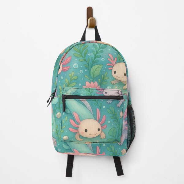 Item preview, Magical Underwater Axolotl World – Seamless Pastel Pattern designed and sold by Kajiart.