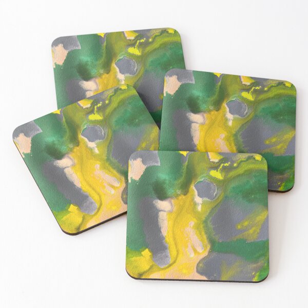 Item preview, Verdant Whimsy - Abstract in Green, Yellow & Purple v8 designed and sold by Adriana Lopes.