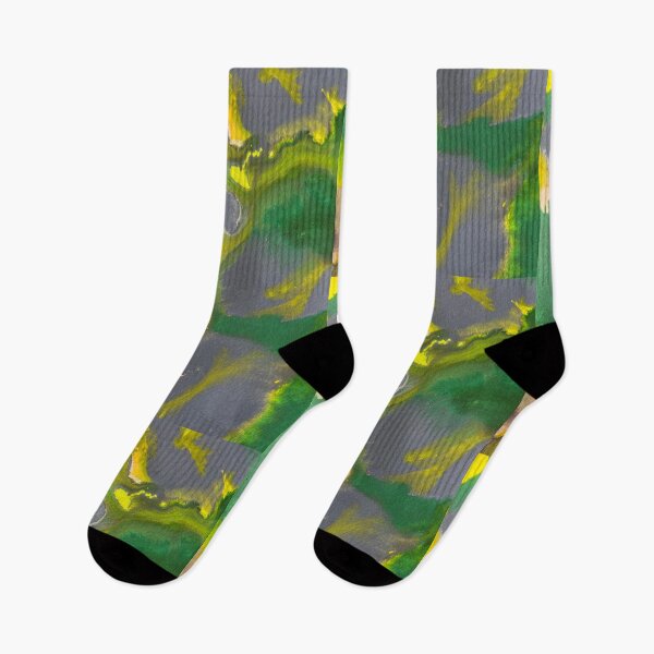 Item preview, Verdant Whimsy - Abstract in Green, Yellow & Purple v8 designed and sold by Adriana Lopes.