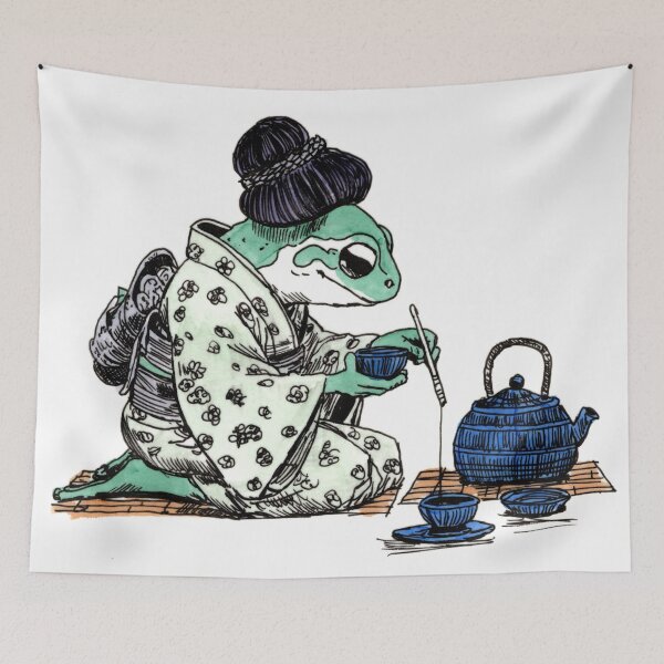 Item preview, Frog In Blue & Green designed and sold by Scribbles & Doodles by Jinx.