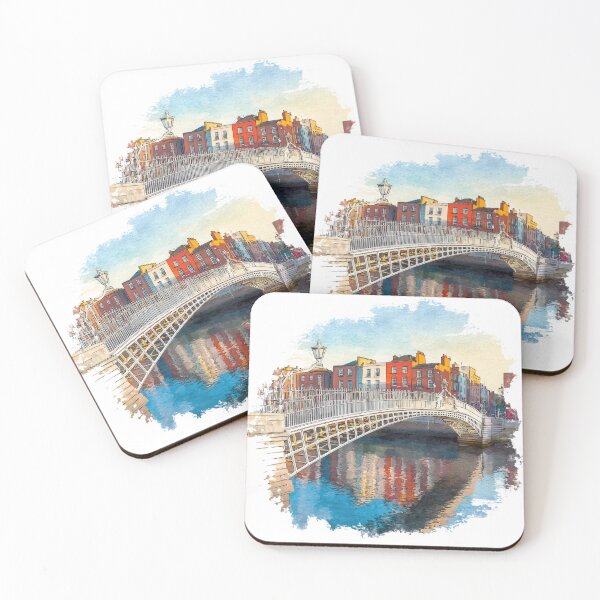 Item preview, White Iron Bridge with Colorful City Reflections designed and sold by CreativeLarysa.