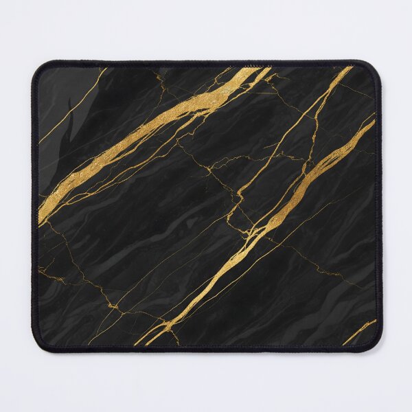 Item preview, Black Marble Texture with Realistic Gold Veins – Elegant Glossy Luxury designed and sold by AV.