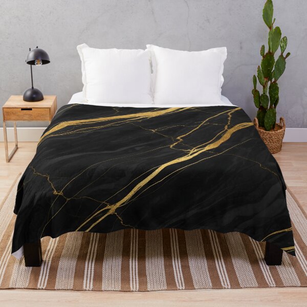 Item preview, Black Marble Texture with Realistic Gold Veins – Elegant Glossy Luxury designed and sold by AV.