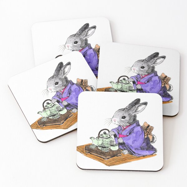Item preview, Bunny with Jade Tea Set designed and sold by Scribbles & Doodles by Jinx.