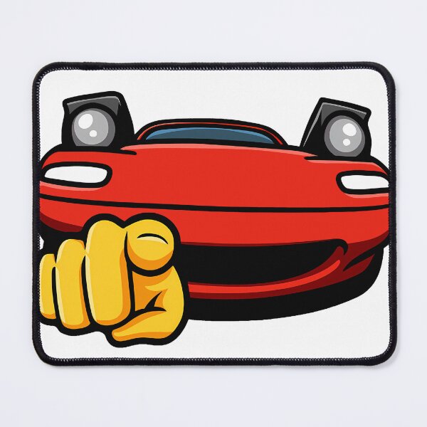 Item preview, Miata Meme Sticker – Pointing Red Car with Pop-Up Headlights designed and sold by Bagich.