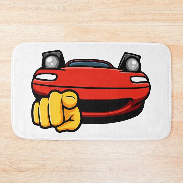 Item preview, Miata Meme Sticker – Pointing Red Car with Pop-Up Headlights designed and sold by Bagich.