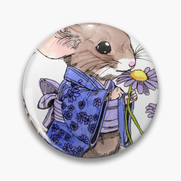 Item preview, Kimono Mouse With Flowers designed and sold by Scribbles & Doodles by Jinx.